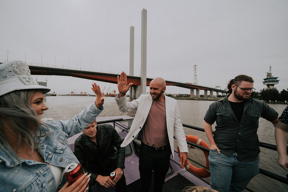 Purple Party Boat Melbourne 11