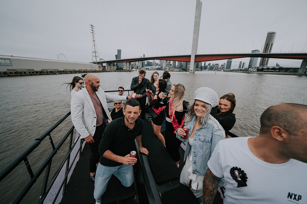 Purple Party Boat Melbourne 12