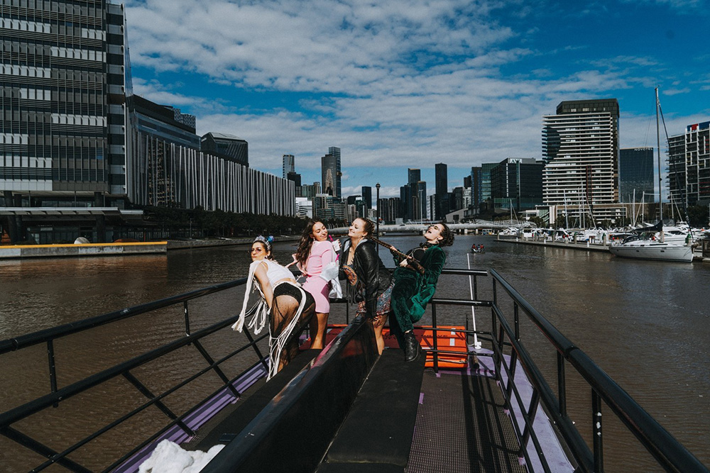 Purple Party Boat Melbourne 13