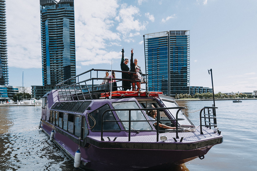 Purple Party Boat Melbourne 2