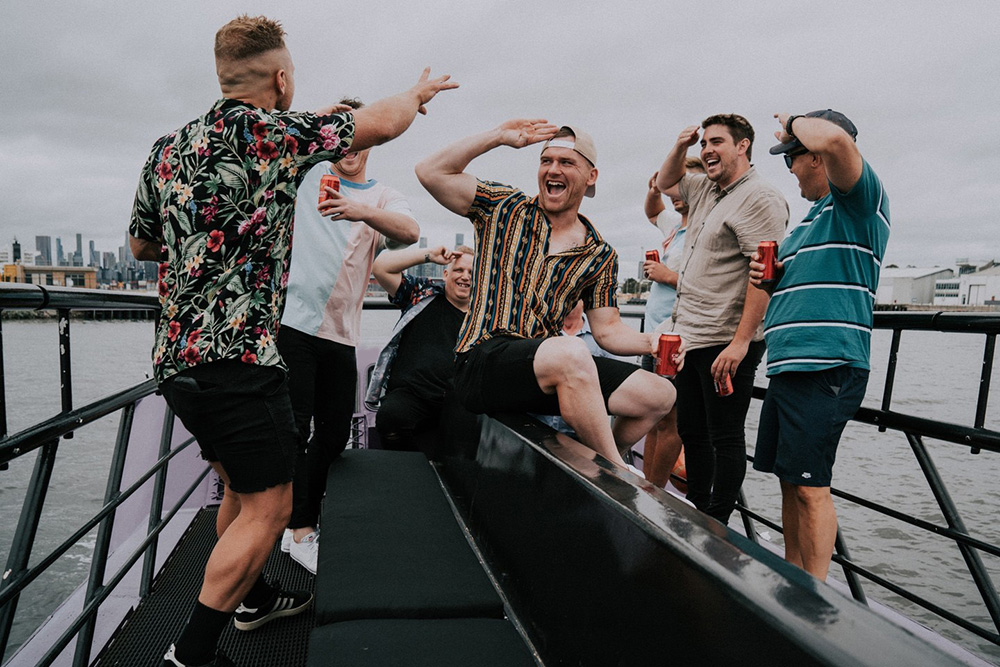 Purple Party Boat Melbourne 6