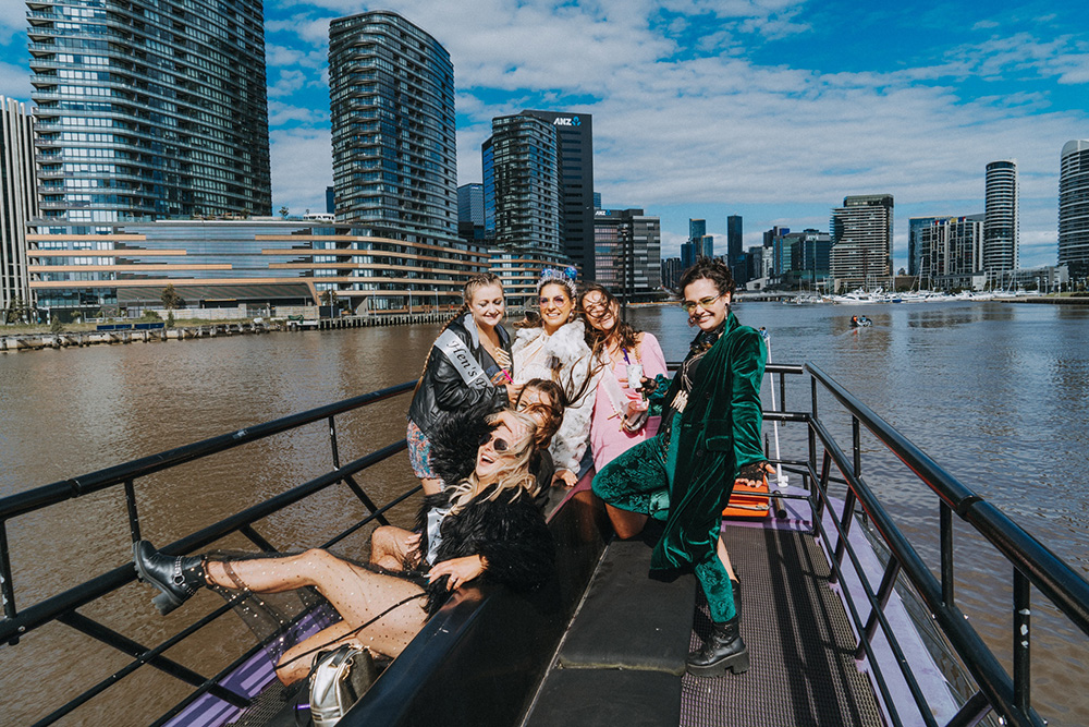 Purple Party Boat Melbourne 7