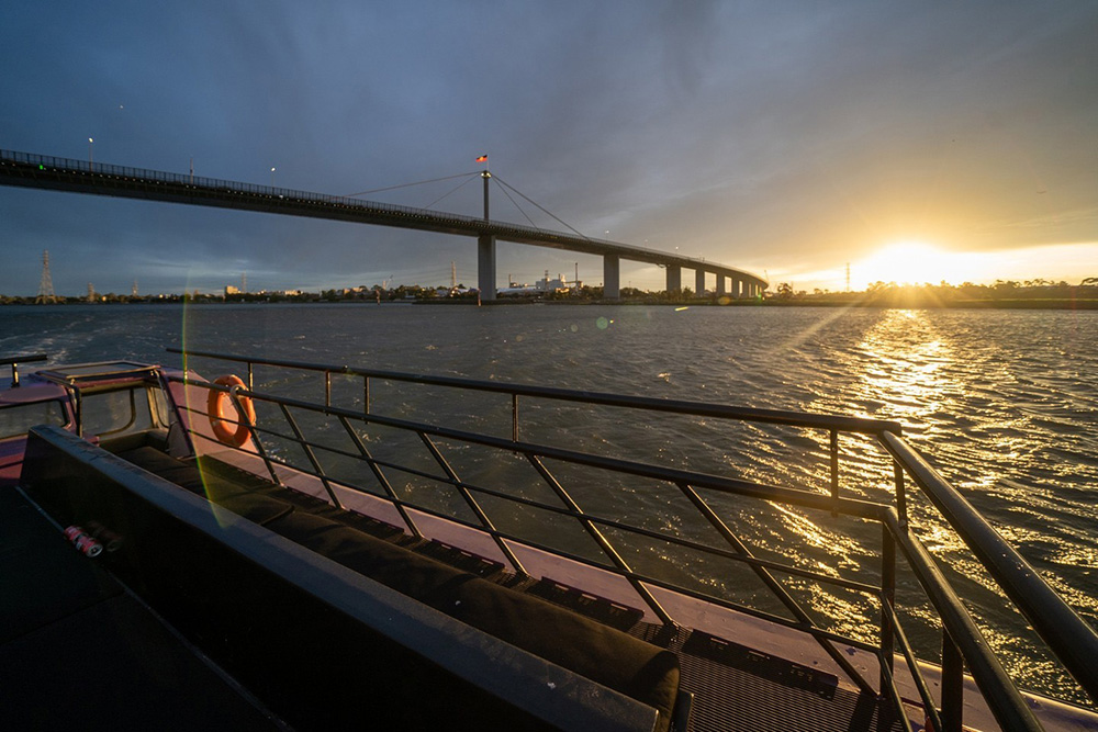 Purple Party Boat Melbourne 8